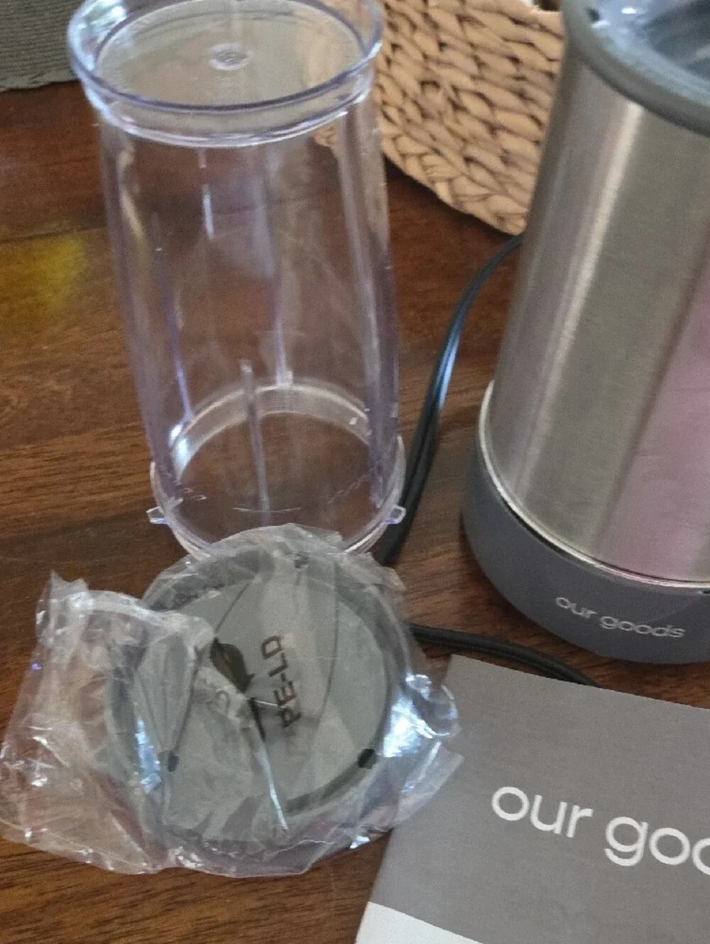 Life Is Good Stainless Steel Personal Blender with Clear Cups